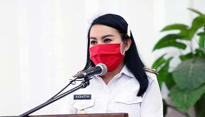 Karolin melarang suami, istri peangkat desa terima BLT.