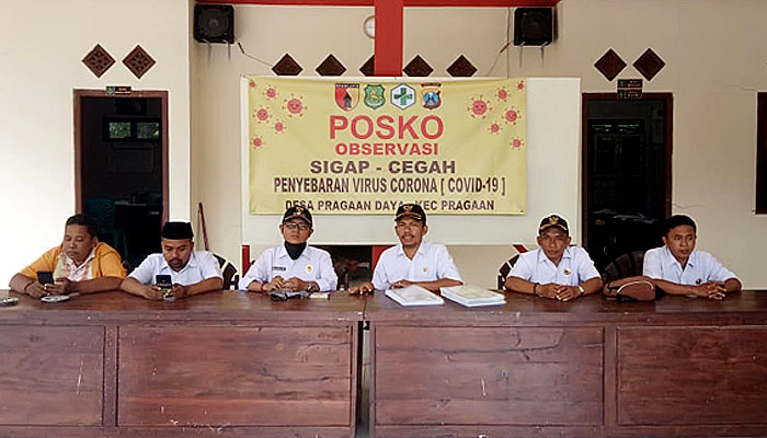 Peduli masyarakat, Pemdes Pragaan Daya Bangun Posko Pananggulangan Covid-19.