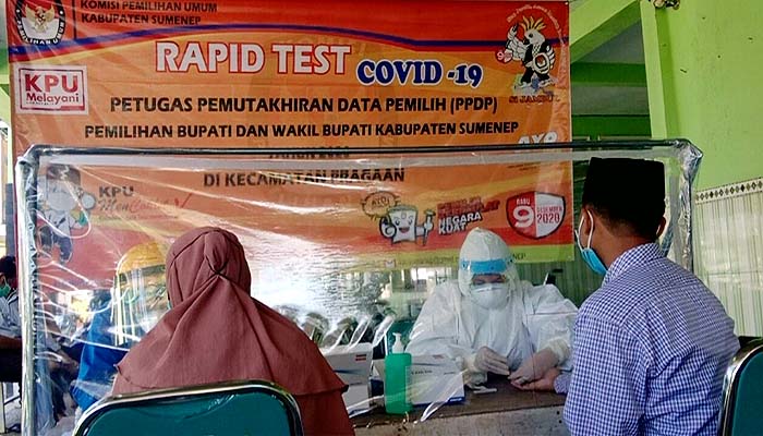 Pastikan sehat, KPU Sumenep Rapid Test PPDP