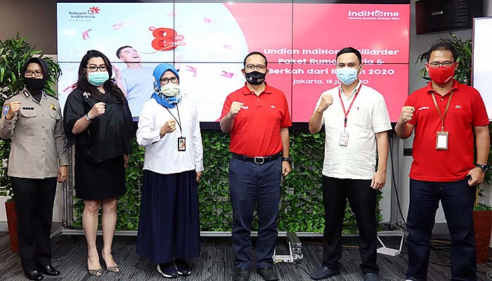 Telkom Gelar Pengundian IndiHome Miliarder Paket Rumah Ceria & Berkah dari Rumah 2020.