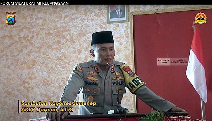 Kapolres Sumenep Menjadi Nara Sumber Kegiatan Forum Silaturahmi Kebangsaan.