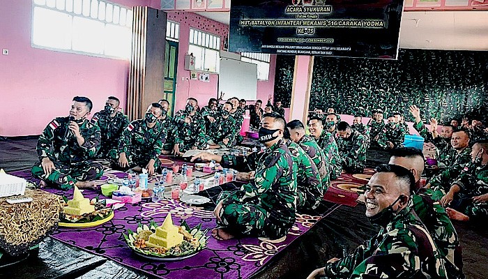 Meski di medan operasi, peringatan hari besar Branjangan tetap digelar.