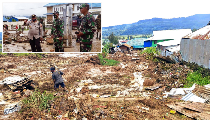 Banjir bandang landa Distrik Paniai Timur Papua.