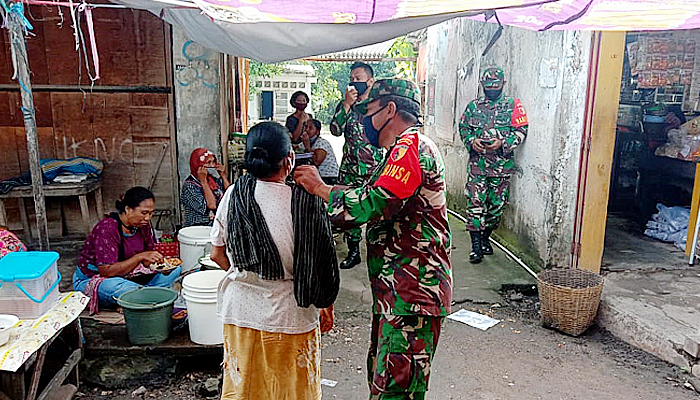 Kodim Ponorogo sosialisasi protokol kesehatan cegah penyebaran Covid-19.