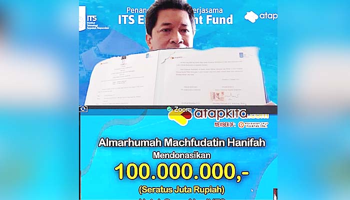 Dapat sumbangan Dana Abadi Rp 100 juta, ITS gandeng kerjasama Atapkita.