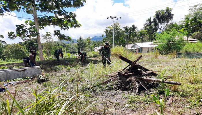 Yonif Mekanis 512/QY Sulap lahan kosong jadi pahan Pertanian.