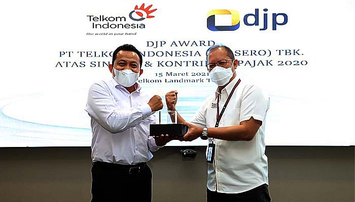 Kontribusi pajak TelkomGroup tumbuh 3,24% di Tahun 2020.