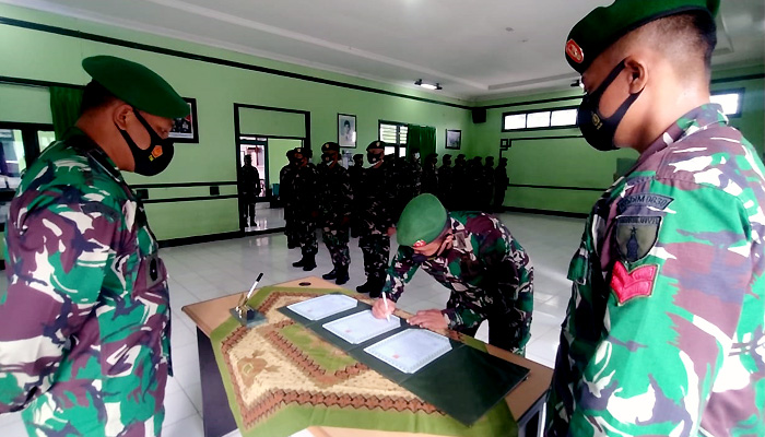 Rotasi jabatan, sejumlah Danramil duduki kursi baru.