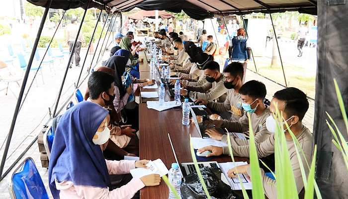 Tinjau Pelaksanaan Vaksinasi Merdeka, Kapolres Tuban: Alhamdulillah Tuban Level 1