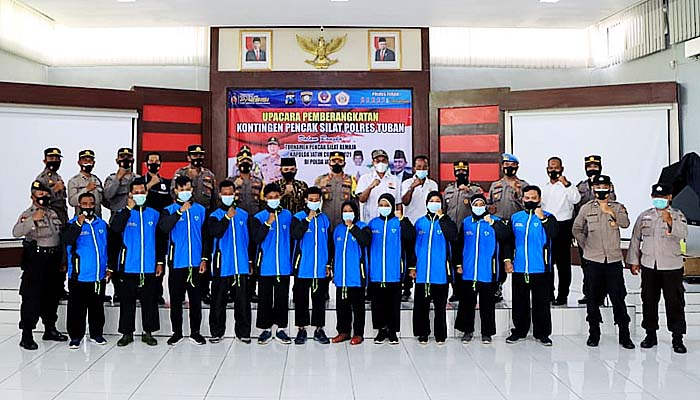 Pertama Kali Digelar, Polres Tuban Kirim 8 Pesilat Ikuti Kejuaraan Silat Kapolda Jatim Cup 2021