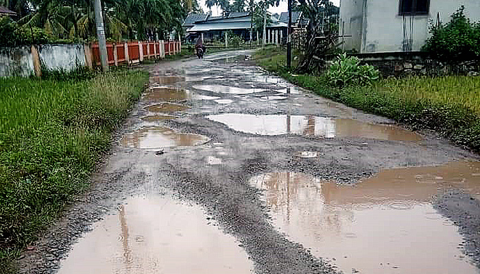 Jalan Lamasan Rusak Parah, Warga Minta Perhatian Pemkab Aceh Besar