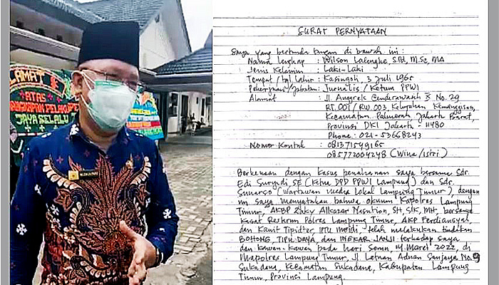 Serius! Surat pernyataan Wilson Lalengke atas dugaan kebohongan Kapolres Lampung Timur ini, mestinya jadi perhatian Kapolri.