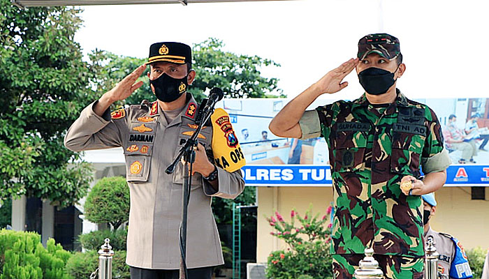 Polres Tuban gelar apel antisipasi malam takbir keliling dan pengamanan sholat Idul Fitri 1443 H.