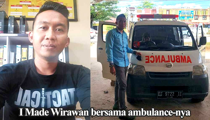 Peduli Sesama, Bripka I Made Wirawan Sediakan Ambulance untuk Masyarakat Kurang Mampu