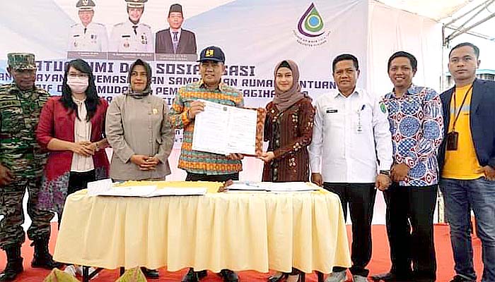 Bupati Nunukan Buka Kran Air Di Sekitar Patok 2 Desa Aji Kuning