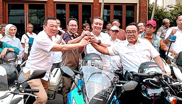 Tim Aksi Politik (TAP), Purnawirawan Pejuang Indonesia Raya (PPIR) berkolaborasi dengan Caleg DPR RI Drs Hosea Sanjaya Launching Komunitas Motor "Semua Motor Sama" Prabowo Gibran