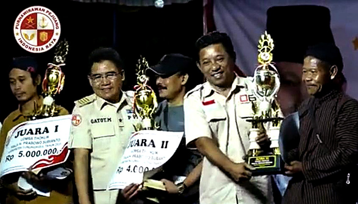 Kapanewon Karangmojo Sabet Juara Lomba Thoklik Piala Prabowo