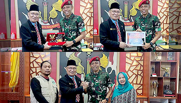 Awali Tahun 2024, Ketum PPWI Silahturahmi ke Dangrup-1 Kopassus