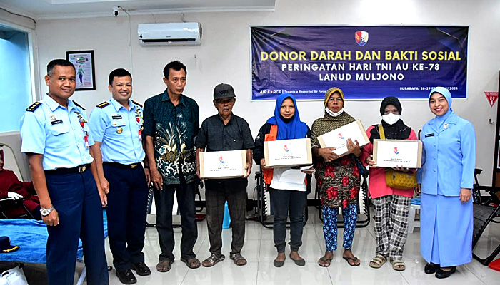 Hut Ke 78, TNI AU Gelar Baksos Dan Donor Darah