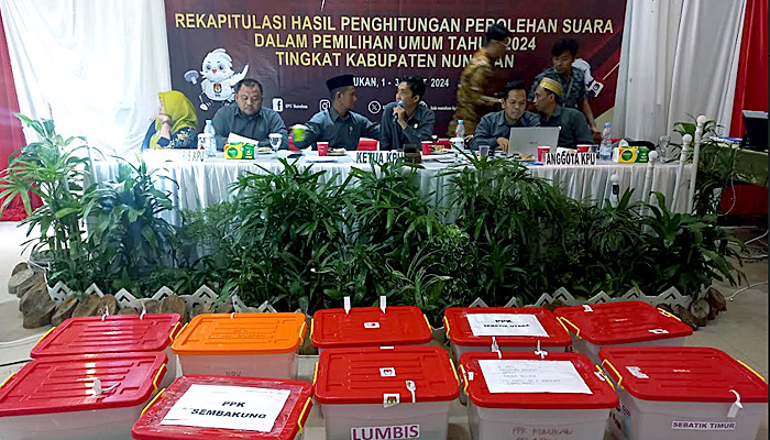 KPU Nunukan Menggelar Pleno Terbuka Rekapitulasi Perolehan Suara Calon DPD RI