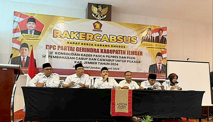 Dukungan Bulat Di Rakercabsus, Gerindra Resmi calonkan Gus Fawait Cabup Jember