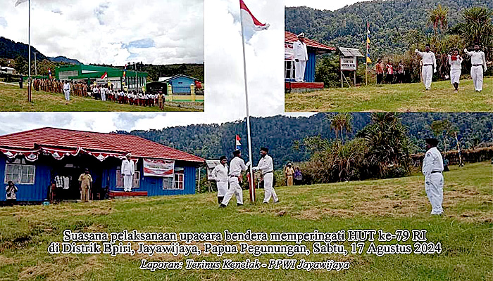 Upacara HUT Kemerdekaan RI di Distrik Bpiri Berlangsung Aman dan Hikmat