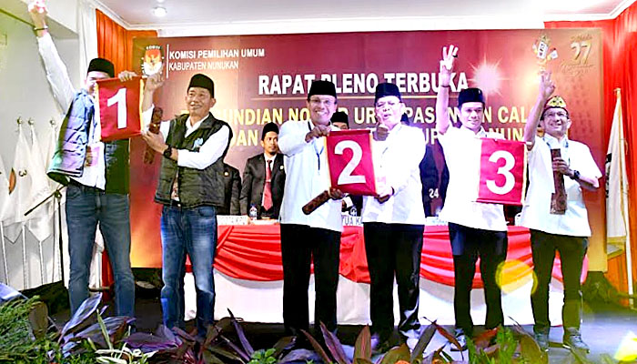 KPU Nunukan Gelar Pleno Pengundian Nomor Urut Paslon Kada 2024, Ini Haslnya: