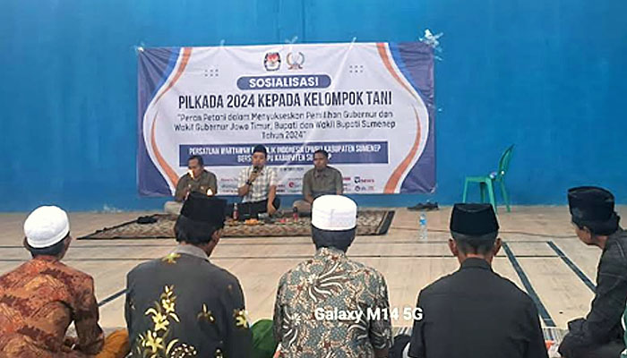 PWRI Sumenep dan KPU Gelar Sosialisasi Pilkada 2024 untuk Kelompok Tani di Desa Lembung Barat