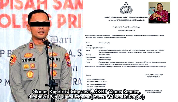 Lecehkan Media Grassroot, Wilson Lalengke Laporkan Kapolres Pringsewu ke Divisi Propam Polri